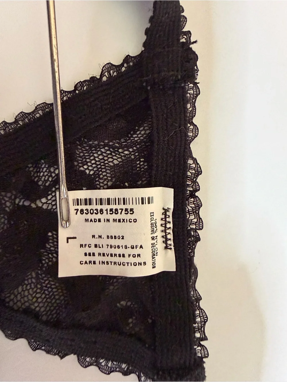 NWOT Sexy Mayela LG two Piece Corset Garter w/Matching Thong Black w/red Ribbon